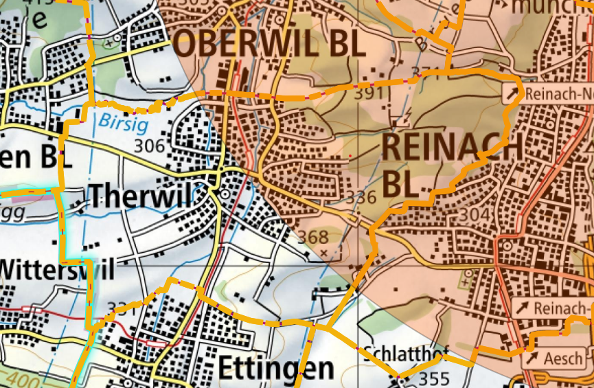 Pufferzone um Therwil